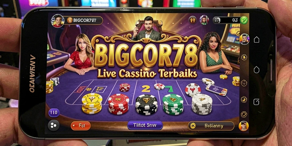 Tampilan gameplay Live Casino yang mendebarkan di BIGCOR78.