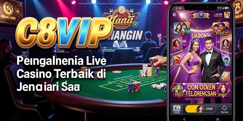 Tampilan gameplay C8VIP yang menarik dan interaktif dalam Live Casino.