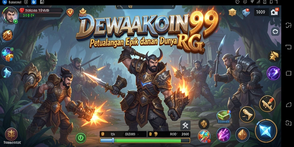 Screenshot dari gameplay DEWAKOIN99 yang menampilkan pertarungan epik.