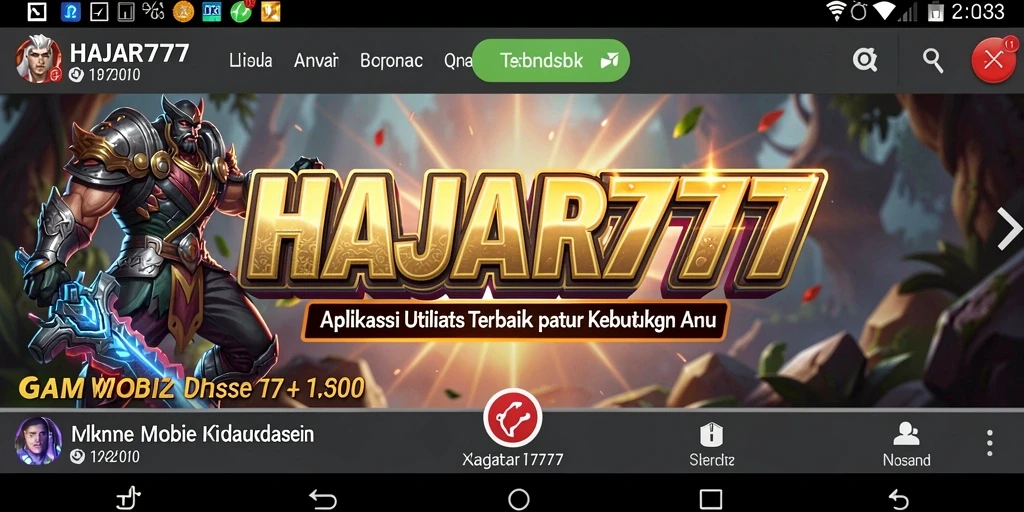 Tampilan utama HAJAR777 dengan berbagai alat utilitas yang bermanfaat.