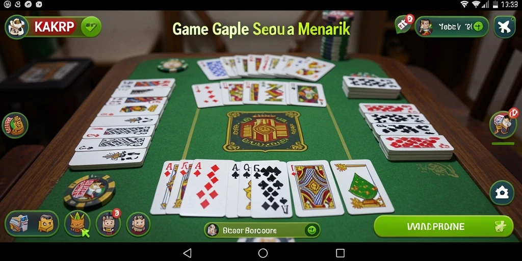 Tampilan gameplay seru KAKRP di saat bermain Gaple.