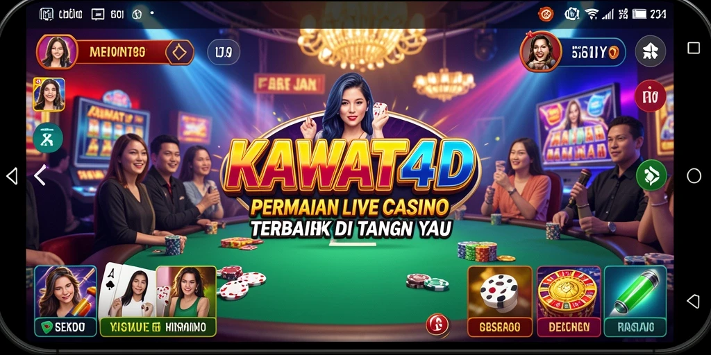 Tampilan gameplay Live Casino yang menarik dan interaktif di KAWAT4D.