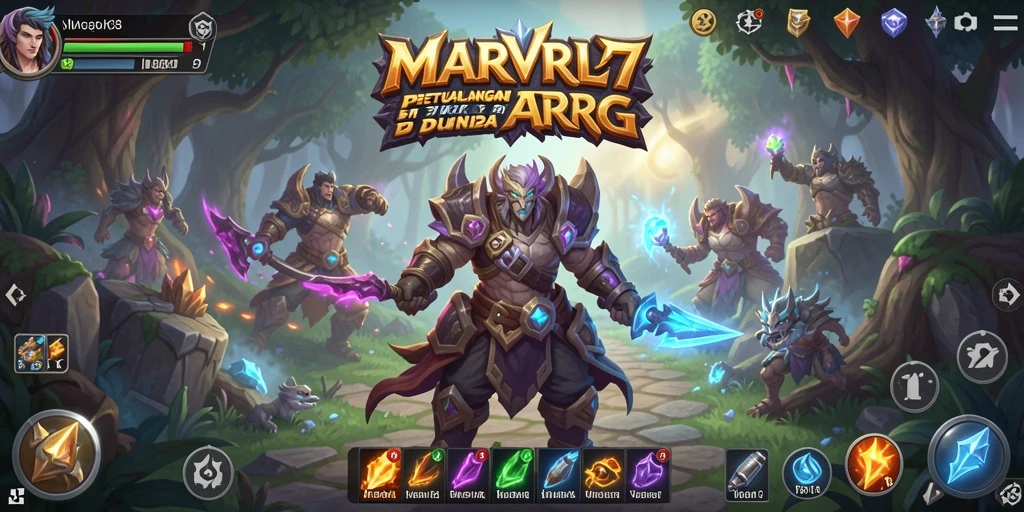 Tampilan epik permainan ARPG dengan pertarungan seru dan grafis menakjubkan.