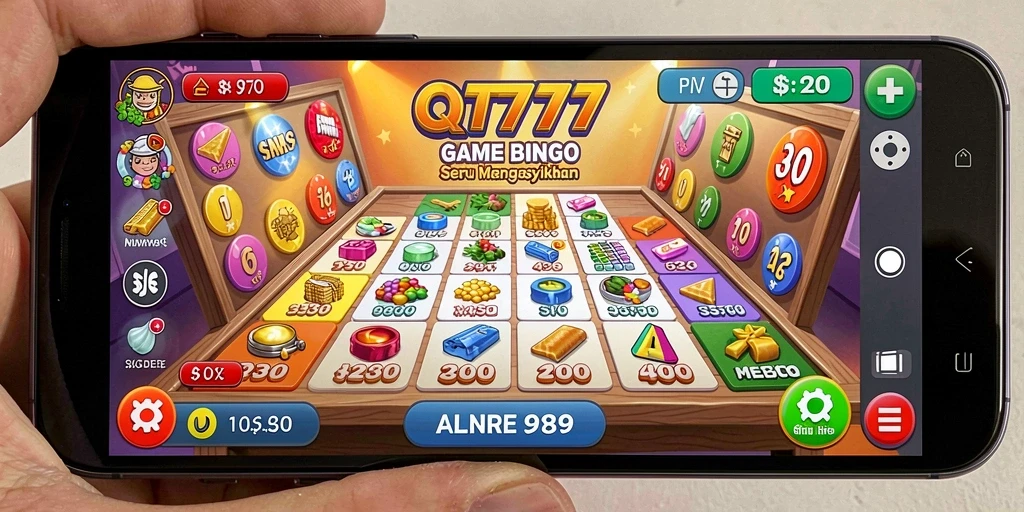 Tampilan gameplay Bingo yang seru dan penuh aksi di QT777.