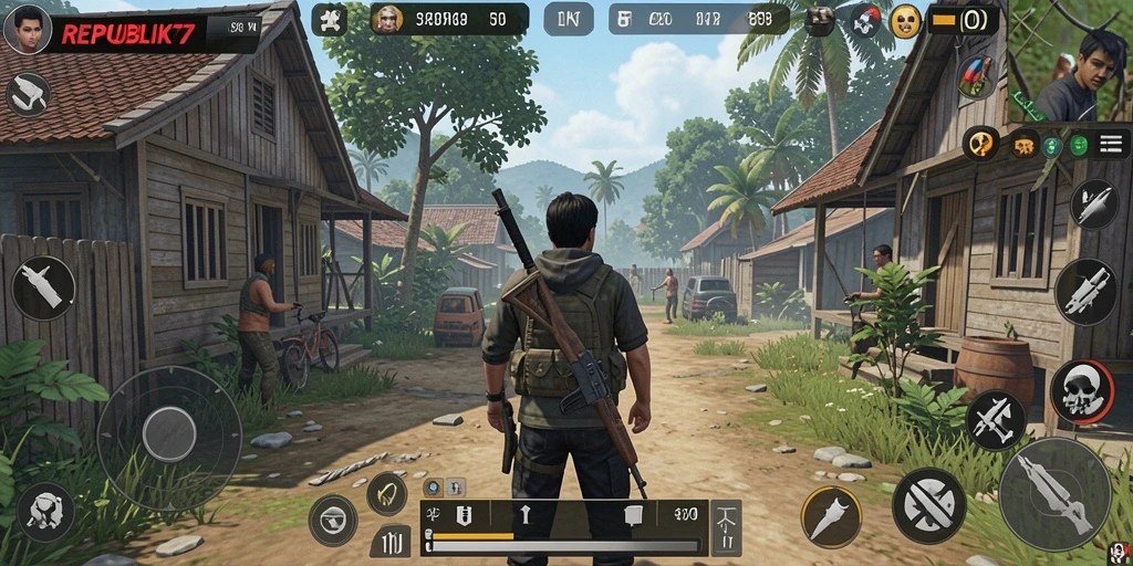 Tampilan gameplay <strong>REPUBLIK77</strong> yang realistis dan interaktif.