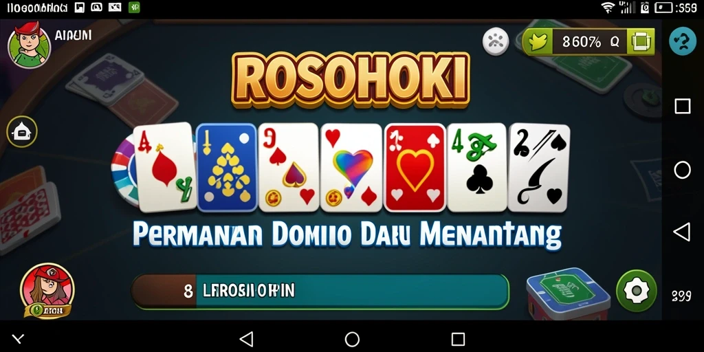 Screenshot dari gameplay seru Domino di ROSOHOKI.
