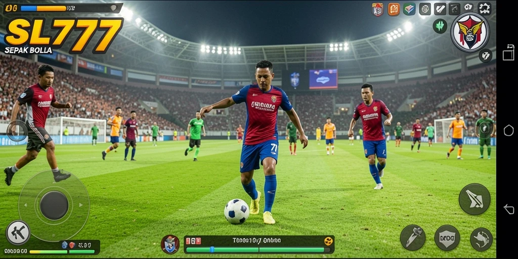 Tampilan gameplay dalam <strong>SL777</strong>, memukau dengan aksi sepak bola yang seru.
