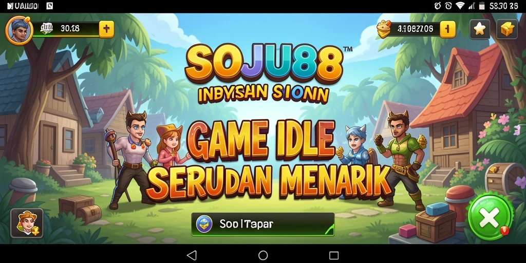 Tampilan gameplay <strong>SOJU88</strong> yang menarik dengan karakter dan lingkungan yang cerah.