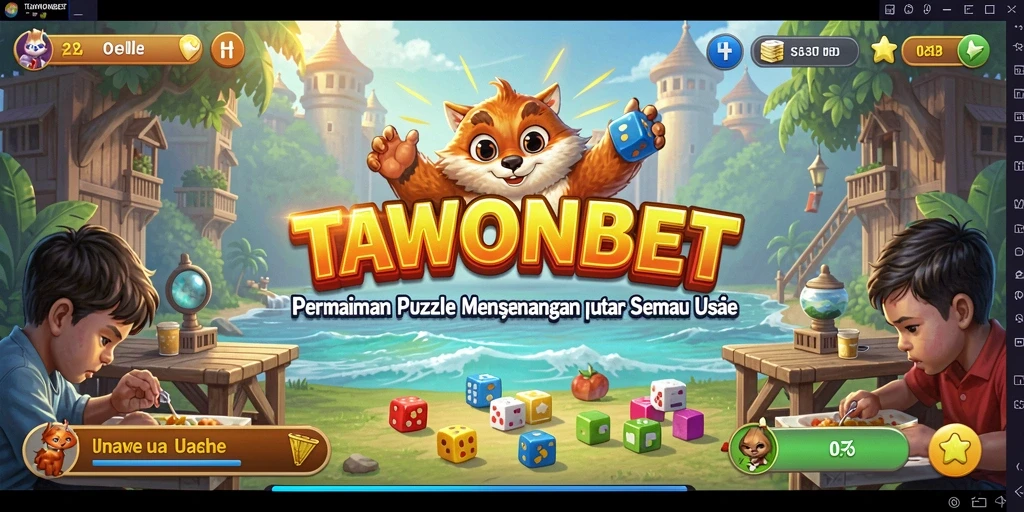 Tampilan gameplay menantang dari TAWONBET yang penuh warna.
