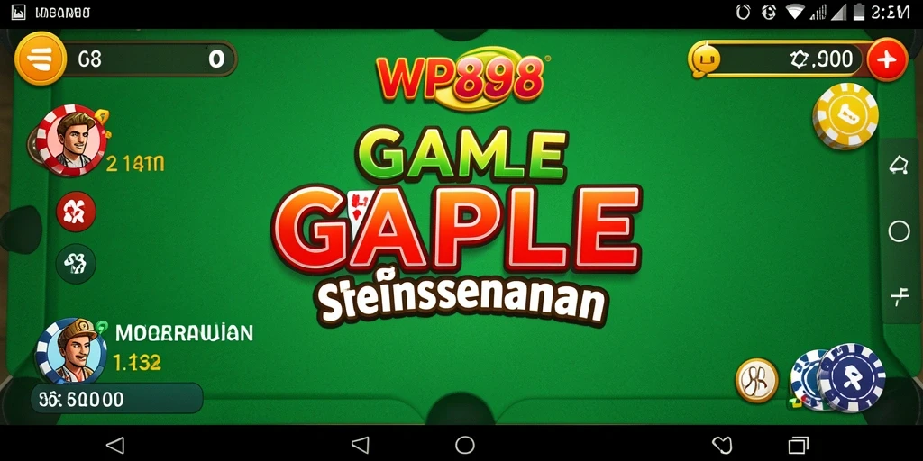 Tampilan screenshot WP888 yang menampilkan gameplay Gaple yang seru.
