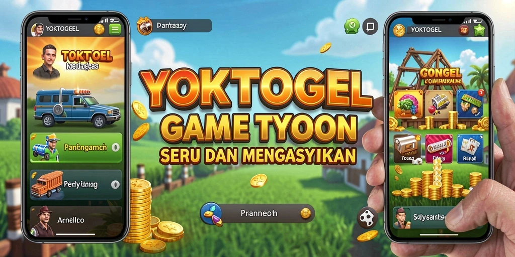 Tampilan gameplay YOKTOGEL dengan elemen manajemen Tycoon.